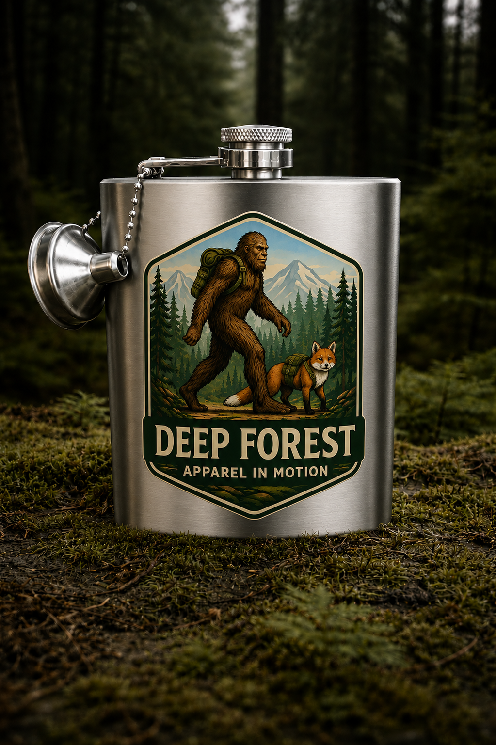 Deep Forest Apparel Steel Flask