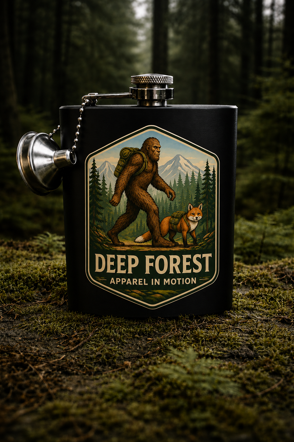 Deep Forest Apparel Steel Flask
