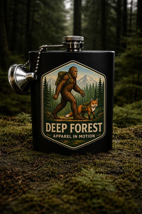 Deep Forest Apparel Steel Flask
